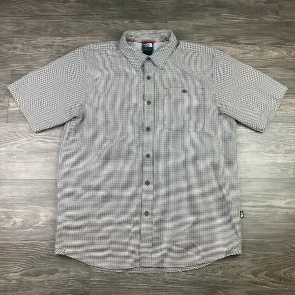 The North Face Other - The North Face Mens Button Up Shirt Size M Short Sleeve Plaid Collard Shirt